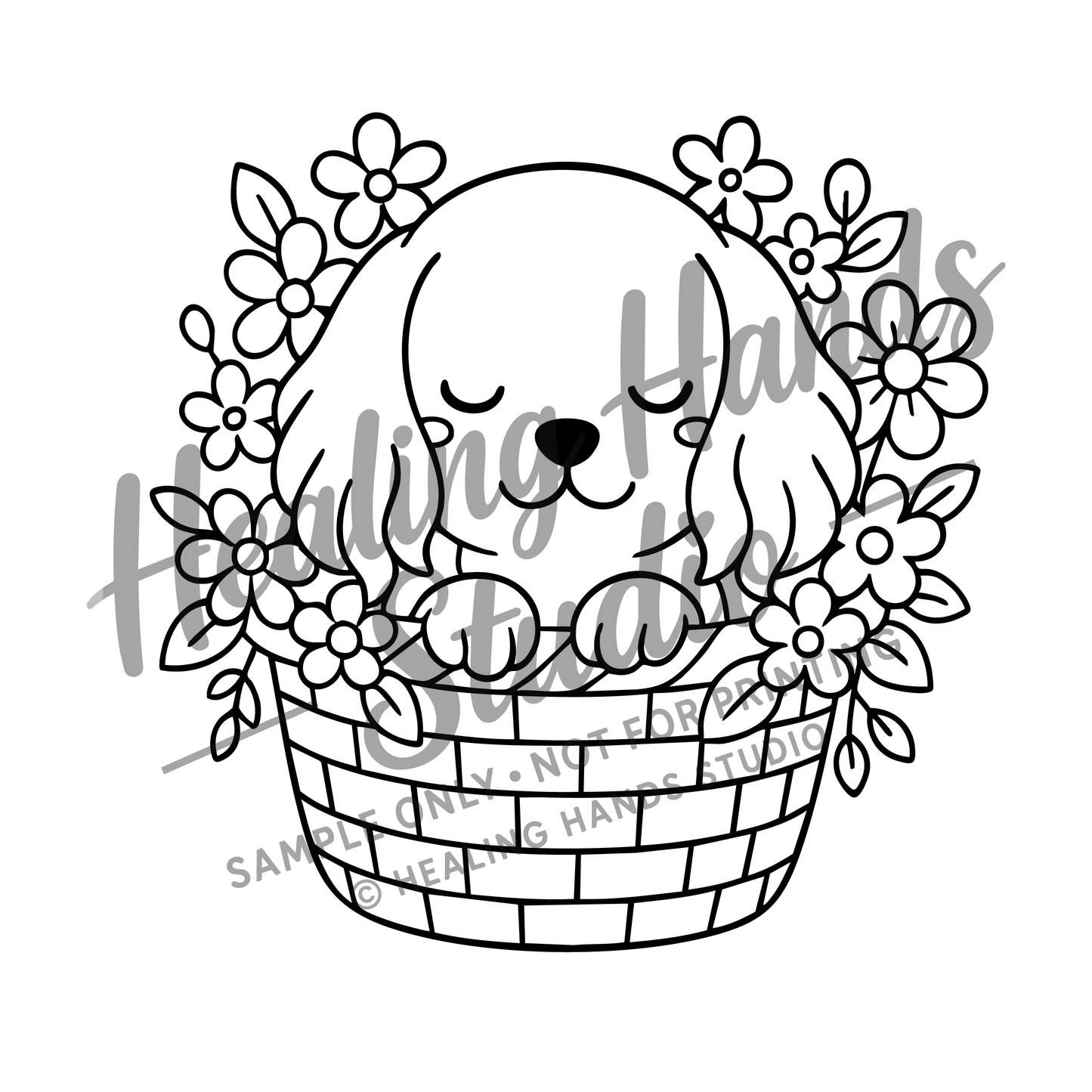 Playful Puppies - Cozy Coloring Book