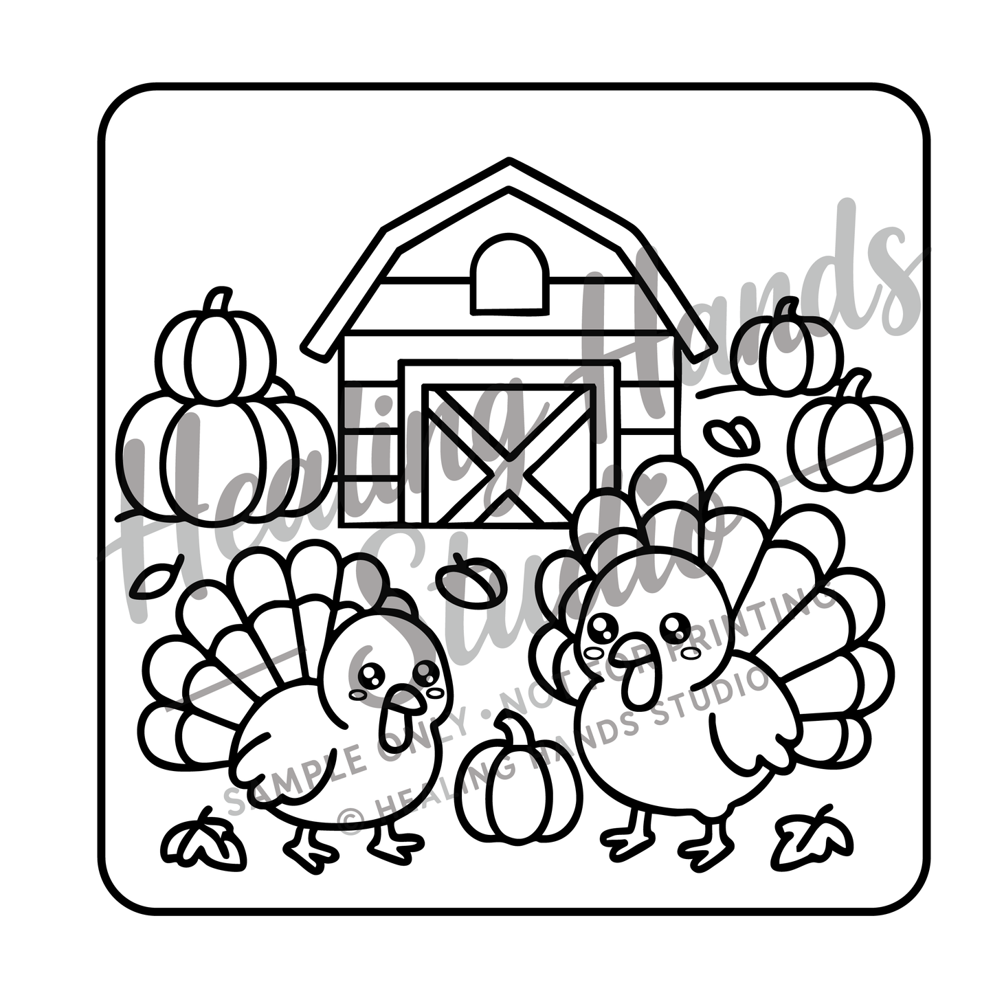Turkey, Tinsel & Treats - Cozy Holiday Coloring Book