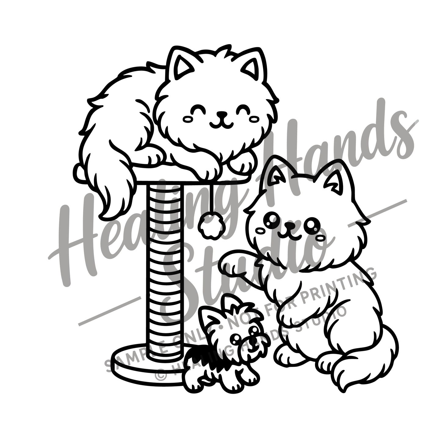 Kindhearted Kitties - Cozy Coloring Book