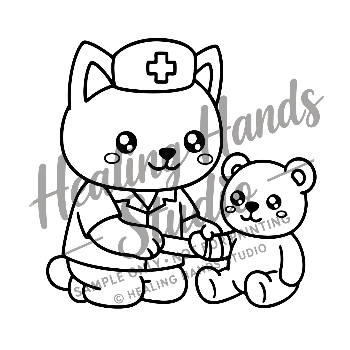 Paw Prints & Patients - Cozy Coloring Book