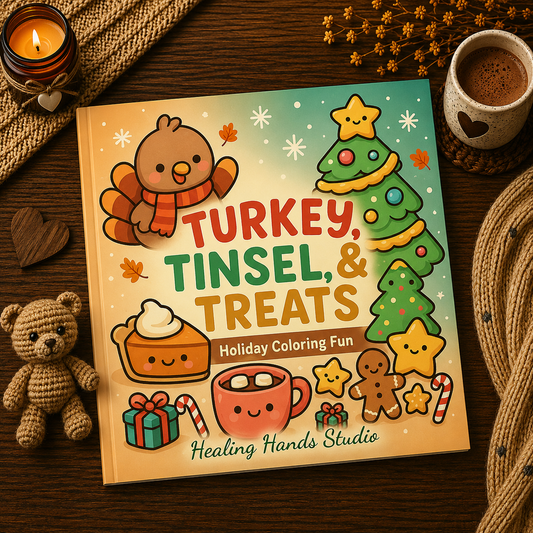Turkey, Tinsel & Treats - Cozy Holiday Coloring Book