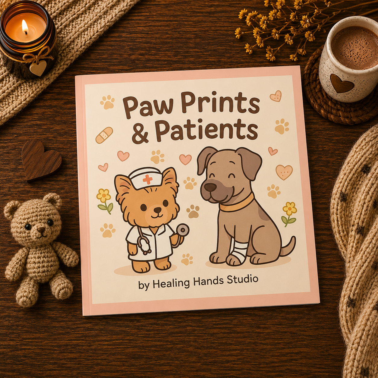 Paw Prints & Patients - Cozy Coloring Book
